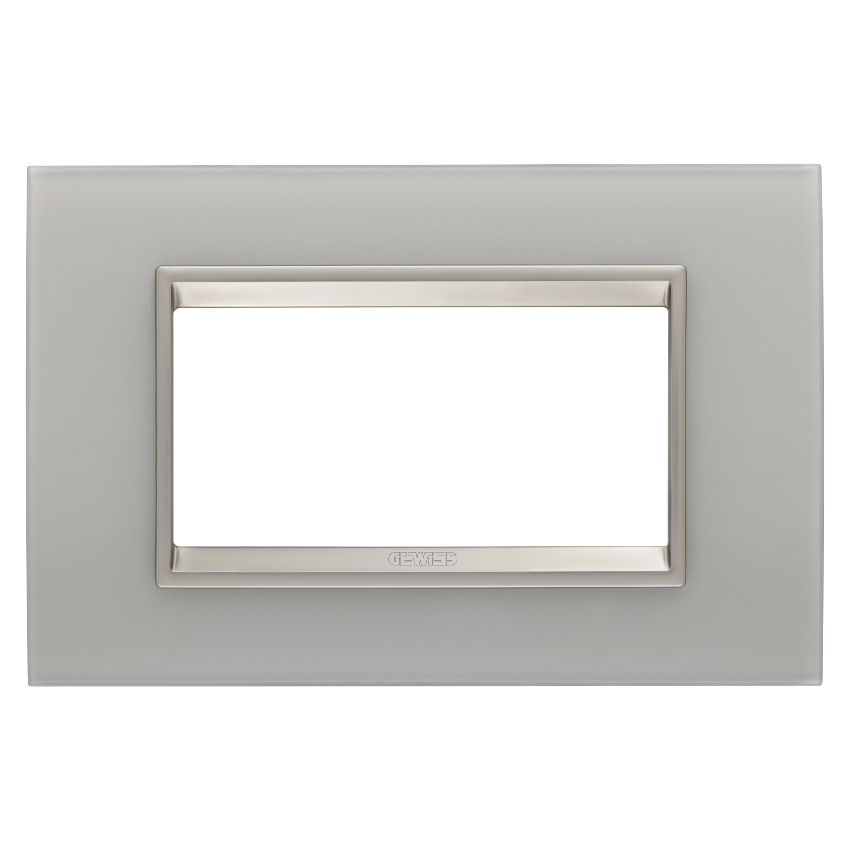 GEWISS - GEWGW16204GT PLACCA LUX 4M VETRO NATURAL REFLECT.