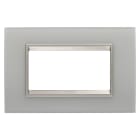 GEWISS - GEWGW16204GT PLACCA LUX 4M VETRO NATURAL REFLECT.