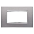 GEWISS - GEWGW16204MI PLACCA LUX 4P INOX SPAZZOLATO
