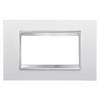 GEWISS - GEWGW16204TB PLACCA LUX - IN TECNOPOLIMERO - 4 POSTI - BIANCO - CHORUSMART