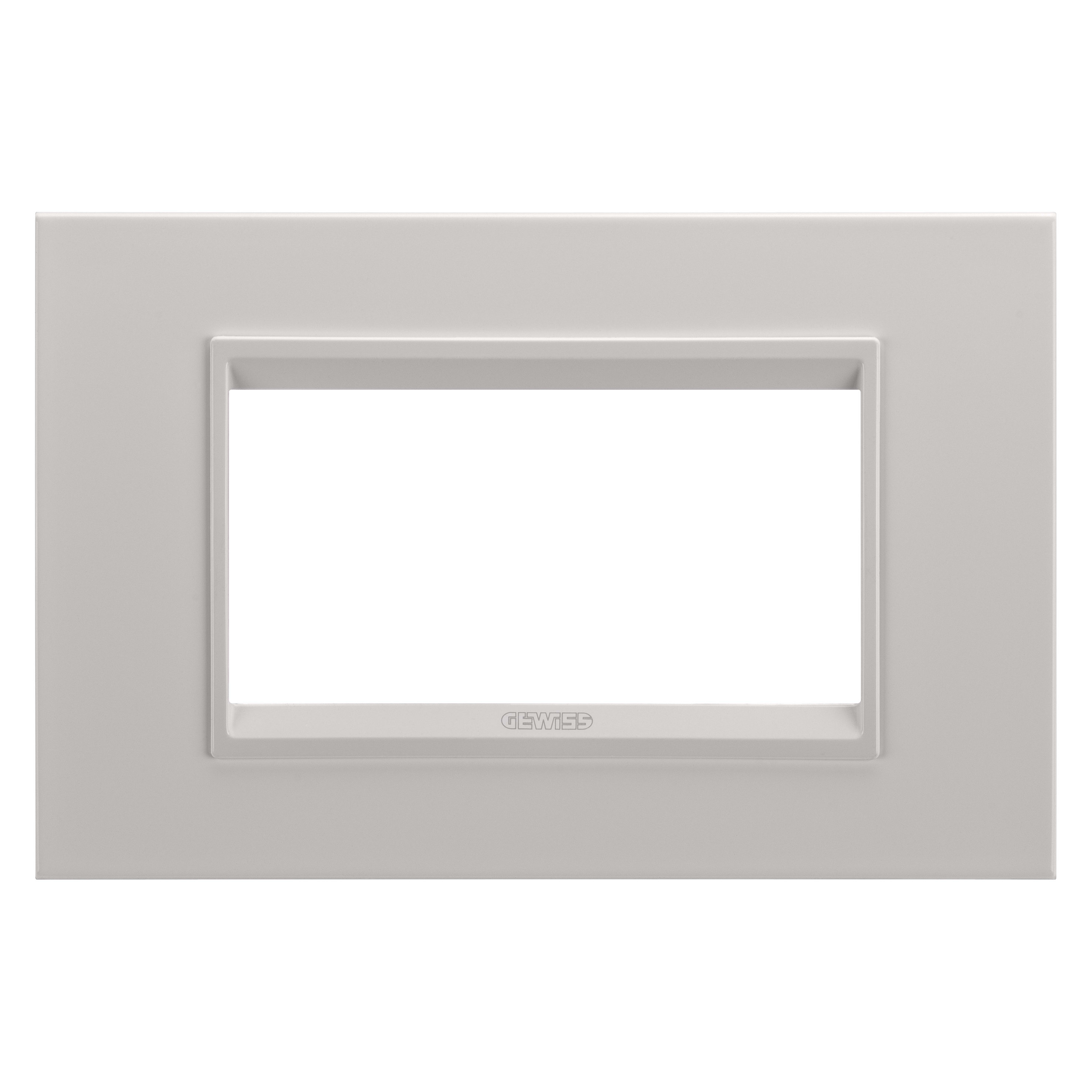 GEWISS - GEWGW16204XL PLACCA LUX 4P METAL NAT.BEIGE SAT.MONOCH