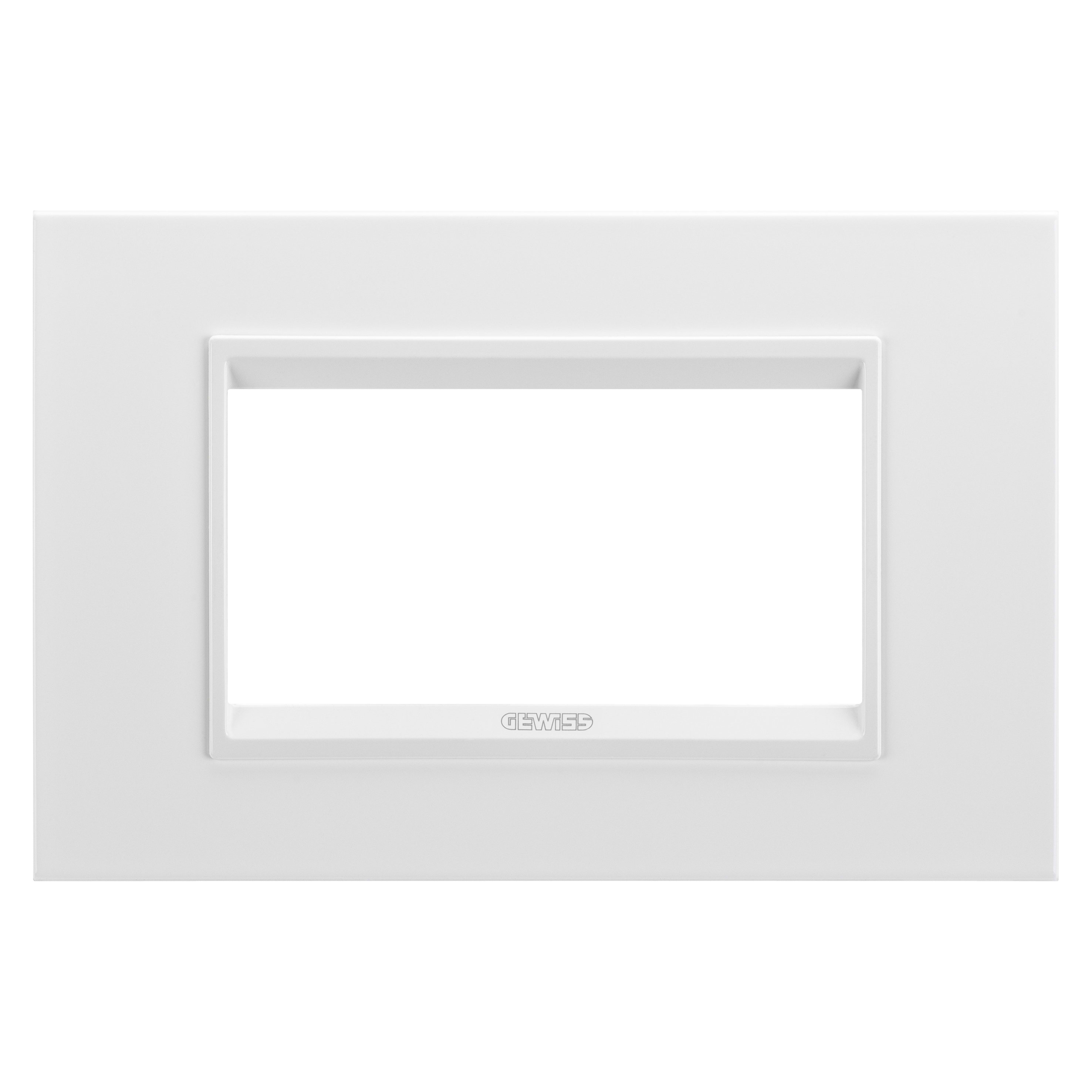 GEWISS - GEWGW16204XW PLACCA LUX 4P METAL BIANCO SATIN.MONOCHR