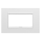 GEWISS - GEWGW16204XW PLACCA LUX - IN METALLO - 4 POSTI - BIANCO SATINATO MONOCHROME - CHORUSMART