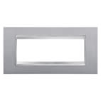 GEWISS - GEWGW16206VT PLACCA LUX - IN TECNOPOLIMERO VERNICIATO - 6 POSTI - TITANIO - CHORUSMART