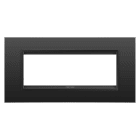 GEWISS - GEWGW16206XM PLACCA LUX - IN METALLO - 6 POSTI - NERO SATINATO MONOCHROME - CHORUSMART