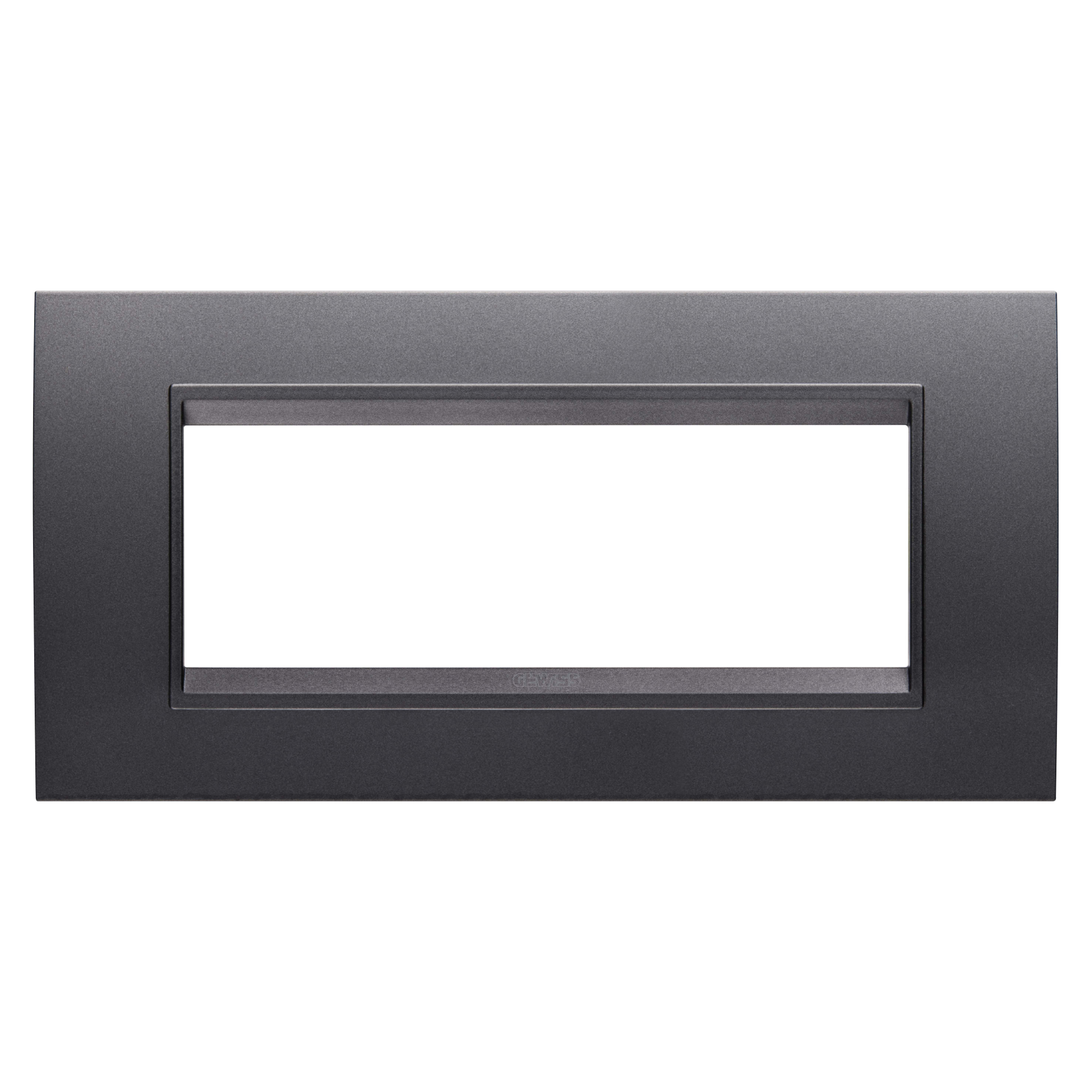 GEWISS - GEWGW16206YA PLACCA LUX - IN TECNOPOLIMERO - 6 POSTI - ARDESIA ABSOLUTE - CORNICE ARDESIA OPACO - CHORUSMART