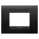 GEWISS - GEWGW16403VN PLACCA GEO - IN TECNOPOLIMERO VERNICIATO - 3 POSTI - NERO SATINATO - CHORUSMART