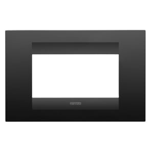 GEWISS - GEWGW16404VN PLACCA GEO - IN TECNOPOLIMERO VERNICIATO - 4 POSTI - NERO SATINATO - CHORUSMART