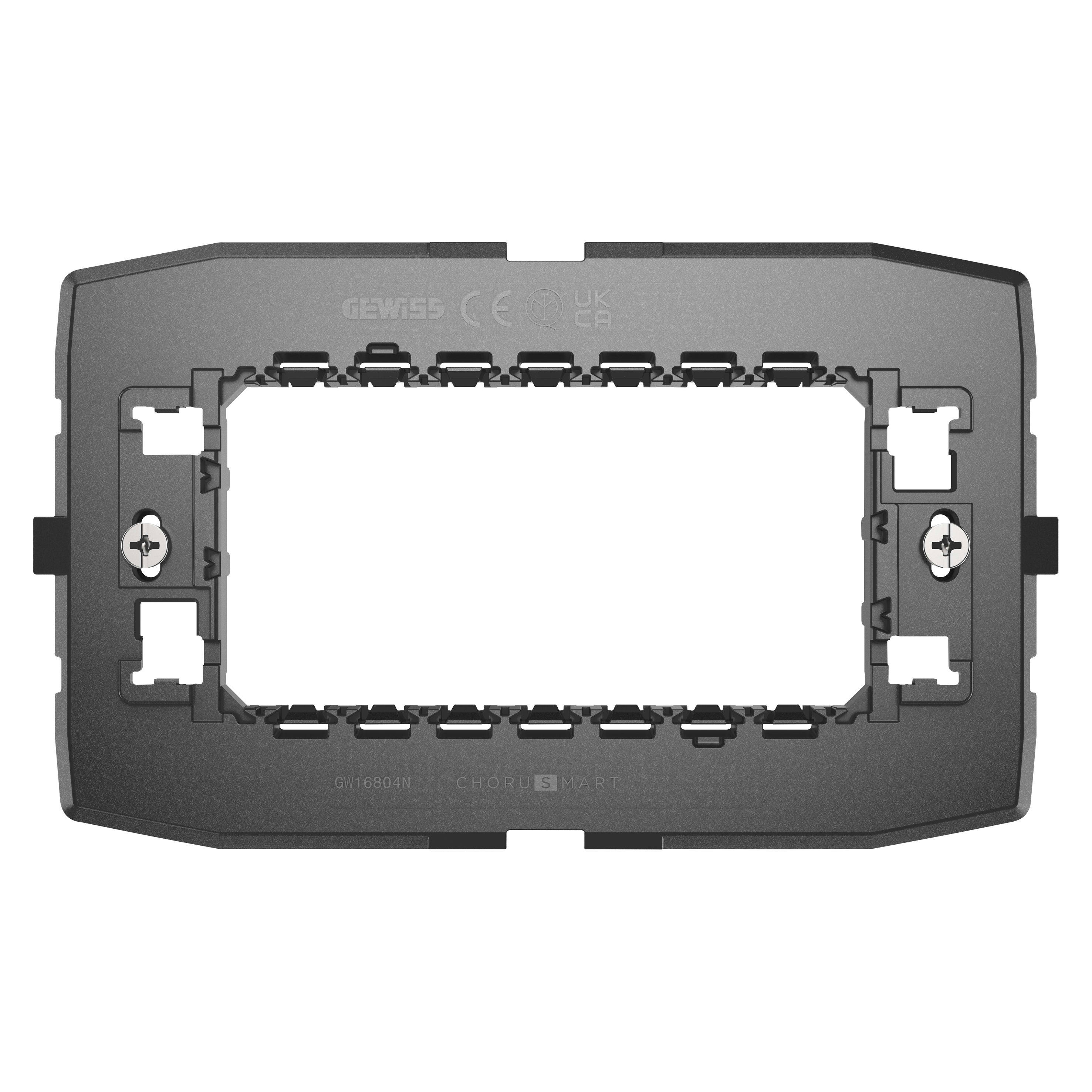 GEWISS - GEWGW16804N SUPPORTO STANDARD ITALIANO - 4 POSTI - PER PLACCHE EGO SMART (COMPATIBILE CON TUTTE LE ALTRE LINEE DI PLACCHE CHORUSMART) - CHORUSMART