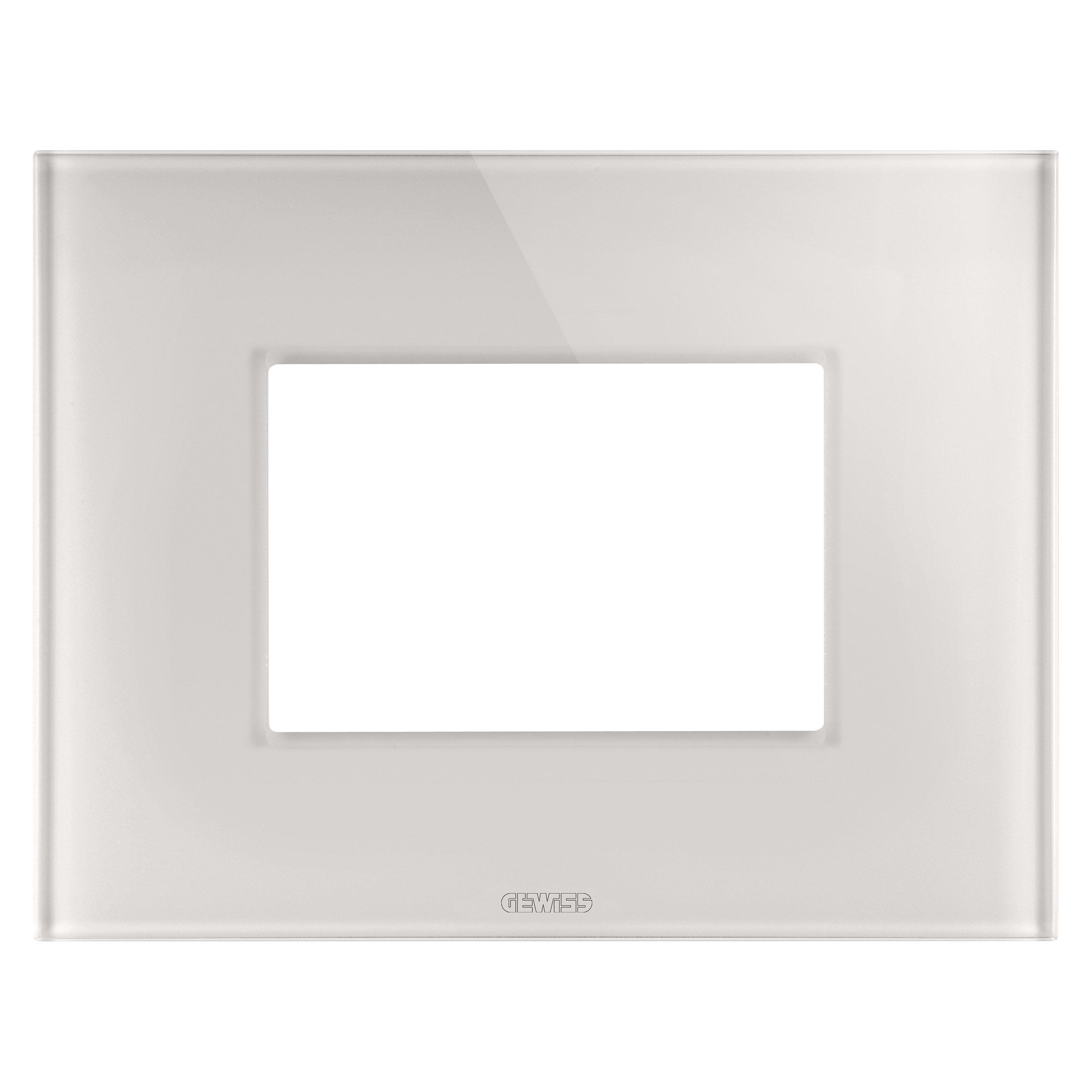GEWISS - GEWGW16903CL PLACCA ICE - IN VETRO - 3 POSTI - NATURAL BEIGE - CHORUSMART