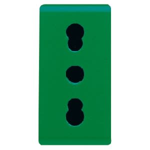 GEWISS - GEWGW20281 PRESA 2P+T 16A BIV.ST.ITALIANO VERDE