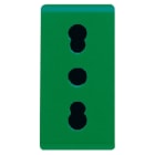 GEWISS - GEWGW20281 PRESA STANDARD ITALIANO 250V ac - PER LINEE DEDICATE - 2P+T 16A BIVALENTE - P17-11 - 1 MODULO - VERDE - SYSTEM
