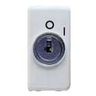 GEWISS - GEWGW20530 PULSANTE BIPOLARE 250V ac - NA 10A - CON CHIAVE - SIMBOLO 0/1 - 1 MODULO - SYSTEM WHITE
