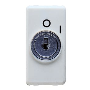 GEWISS - GEWGW20530 PULSANTE CON CHIAVE 2P 10A NA SY/WT