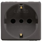 GEWISS - GEWGW21205 PRESA STANDARD ITALIANO/TEDESCO 250V ac - 2P+T 16A - P30 - 2 MODULI- SYSTEM BLACK