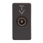 GEWISS - GEWGW21383 PRESA COASSIALE TV SCHERMATURA CLASSE A - CONNETTORE IEC MASCHIO 9,5mm - PASSANTE 14 dB - 1 MODULO - SYSTEM BLACK