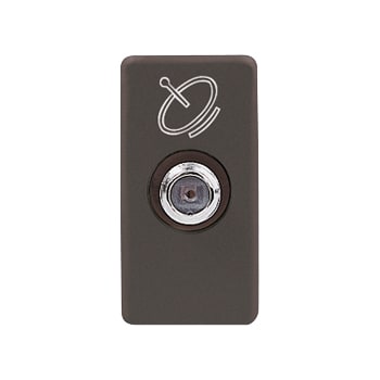 GEWISS - GEWGW21393 PRESA COASSIALE TV/SAT SCHERMATURA CLASSE A - CONNETTORE F FEMMINA - PASSANTE 14 dB - 1 MODULO - SYSTEM BLACK