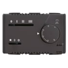 GEWISS - GEWGW21853 TERMOSTATO ELETTRONICO ESTATE/INVERNO PER FAN COIL - REGOLAZIONE A MANOPOLA - TRE VELOCITA' - 230V 50/60Hz - 3 MODULI- SYSTEM BLACK