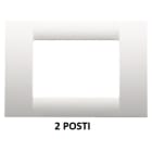 GEWISS - GEWGW22102 PLACCA VIRNA - IN TECNOPOLIMERO FINITURA LUCIDA - 2 POSTI - BIANCO NUVOLA - SYSTEM