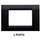 GEWISS - GEWGW22111 PLACCA VIRNA - IN TECNOPOLIMERO FINITURA LUCIDA - 1 POSTO - NERO TONER - SYSTEM
