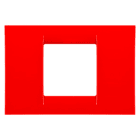 GEWISS - GEWGW22122 PLACCA VIRNA - IN TECNOPOLIMERO FINITURA LUCIDA - 2 POSTI - ROSSO GERANIO - SYSTEM