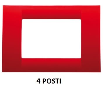 GEWISS - GEWGW22124 PLACCA 4M ROSSO GERANIO SYSTEM VIRNA