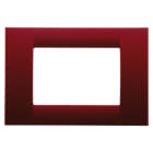 GEWISS - GEWGW22133 PLACCA VIRNA - IN TECNOPOLIMERO FINITURA LUCIDA - 3 POSTI - AMARANTO CLASSICO - SYSTEM