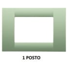 GEWISS - GEWGW22141 PLACCA VIRNA - IN TECNOPOLIMERO FINITURA LUCIDA - 1 POSTO - VERDE VENEZIA - SYSTEM