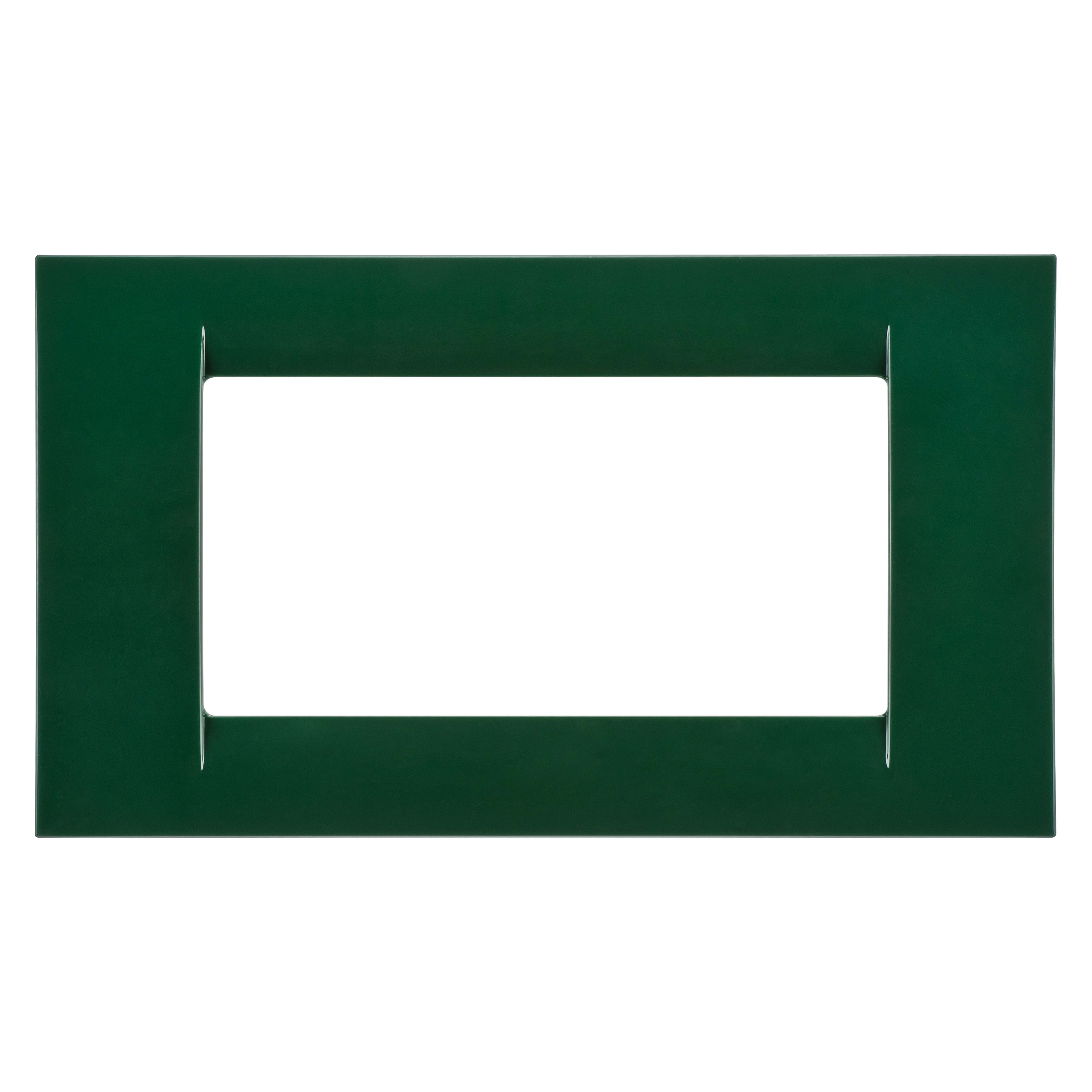 GEWISS - GEWGW22154 PLACCA VIRNA - IN TECNOPOLIMERO FINITURA LUCIDA - 4 POSTI - VERDE RACING - SYSTEM