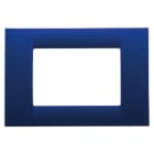 GEWISS - GEWGW22173 PLACCA VIRNA - IN TECNOPOLIMERO FINITURA LUCIDA - 3 POSTI - BLU JAZZ - SYSTEM