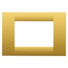 GEWISS - GEWGW22183 PLACCA VIRNA - IN TECNOPOLIMERO FINITURA LUCIDA - 3 POSTI - GIALLO MAIS - SYSTEM