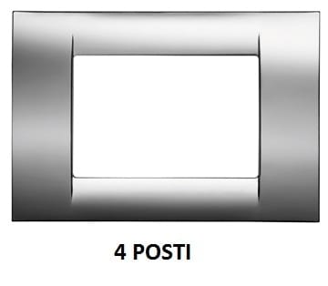 GEWISS - GEWGW22254 PLACCA 4M CROMO SOFT SYSTEM VIRNA