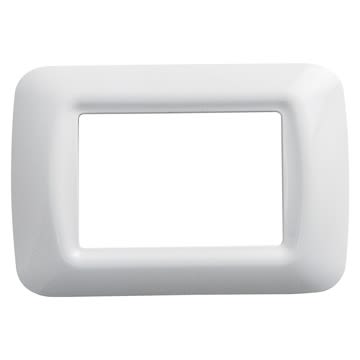 GEWISS - GEWGW22503 PLACCA TOP SYSTEM - IN TECNOPOLIMERO FINITURA LUCIDA - 3 POSTI - BIANCO NUVOLA - SYSTEM