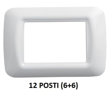 GEWISS - GEWGW22508 PLACCA 12M BIANCO NUVOLA TOP SYSTEM