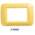GEWISS - GEWGW22582 PLACCA TOP SYSTEM - IN TECNOPOLIMERO FINITURA LUCIDA - 2 POSTI - GIALLO MAIS - SYSTEM