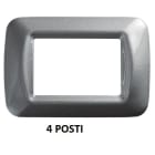 GEWISS - GEWGW22604 PLACCA 4M TITANIO METALL.TOP SYSTEM