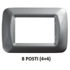 GEWISS - GEWGW22607 PLACCA 8M TITANIO METALL.TOP SYSTEM