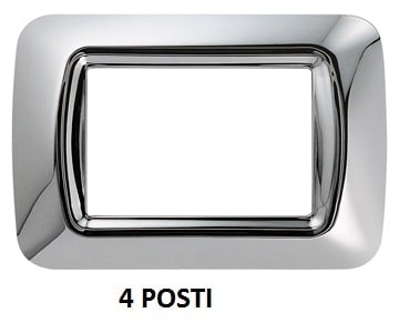 GEWISS - GEWGW22654 PLACCA 4M CROMO SOFT TOP SYSTEM