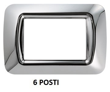 GEWISS - GEWGW22656 PLACCA 6M CROMO SOFT TOP SYSTEM