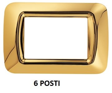 GEWISS - GEWGW22666 PLACCA 6M ORO ANTICO TOP SYSTEM