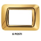 GEWISS - GEWGW22666 PLACCA 6M ORO ANTICO TOP SYSTEM