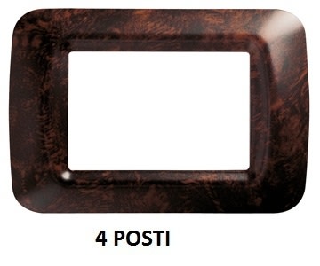 GEWISS - GEWGW22674 PLACCA TOP SYSTEM - IN TECNOPOLIMERO - 4 POSTI - RADICA INGLESE - SYSTEM