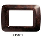 GEWISS - GEWGW22676 PLACCA TOP SYSTEM - IN TECNOPOLIMERO - 6 POSTI - RADICA INGLESE - SYSTEM