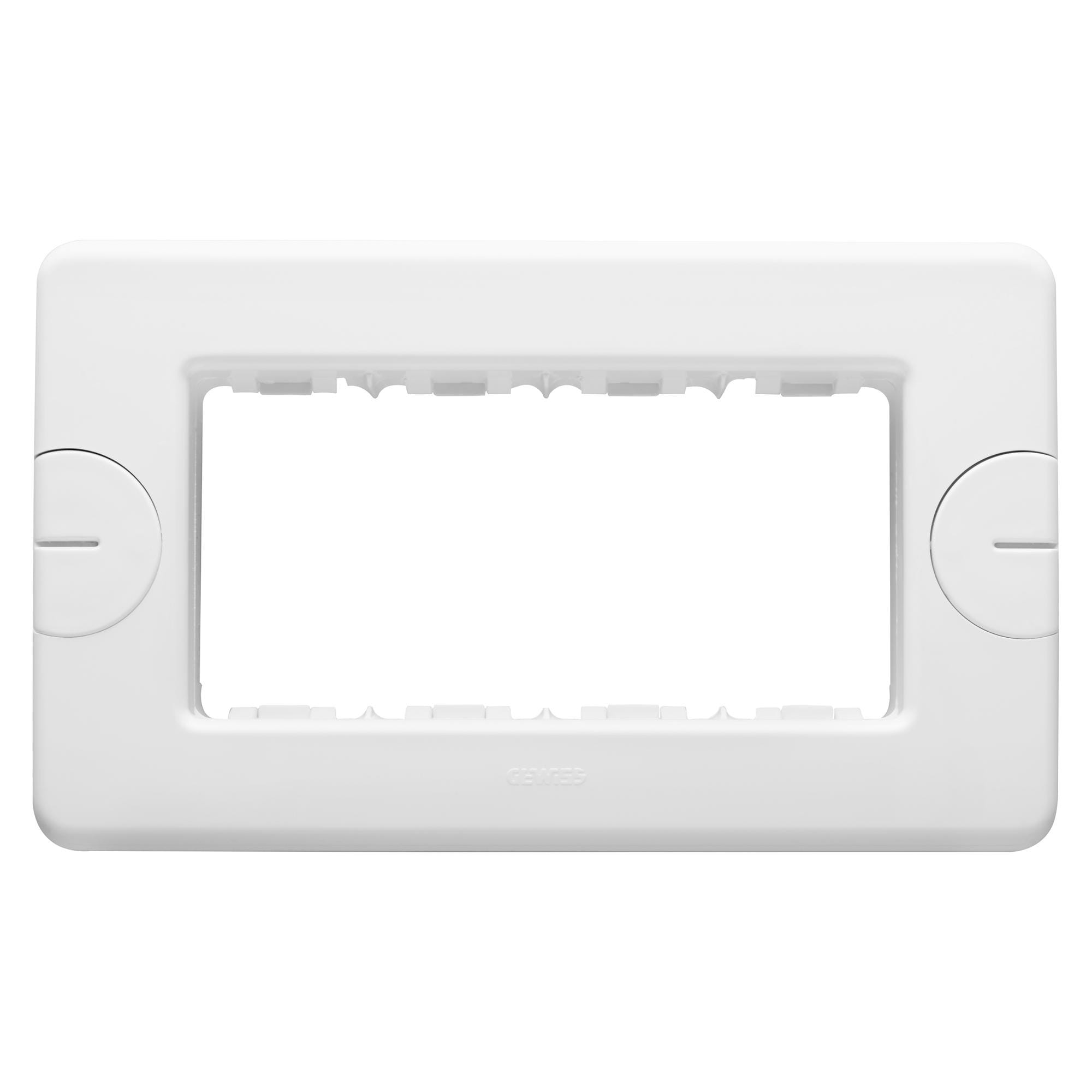GEWISS - GEWGW24004 PLACCA COMPACT - AUTOPORTANTE - 4 POSTI - BIANCO NUVOLA - SYSTEM