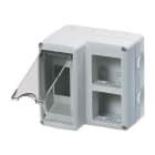 GEWISS - GEWGW27071 CONTENITORE PROTETTO PER INSTALLAZIONE COMBINATA DIN E SYSTEM - 2 MODULI DIN - 4 MODULI SYSTEM - MODULO 2X2 - IP40 - GRIGIO RAL 7035
