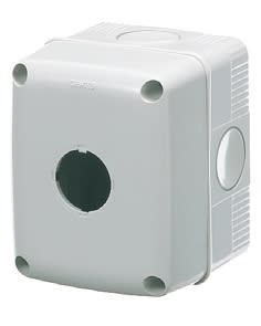 GEWISS - GEWGW27101 CONTENITORE VUOTO PER PULSANTI, COMANDI E SEGNALATORI - 1 POSTO - DIAMETRO 22mm - COPERCHIO GRIGIO RAL 7035 - IP66