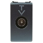 GEWISS - GEWGW30306 PRESA COASSIALE TV SCHERMATURA CLASSE A - CONNETTORE IEC MASCHIO 9,5mm - PASSANTE 5 dB - 1 MODULO - PLAYBUS