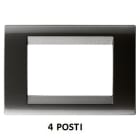 GEWISS - GEWGW32004 PLACCA PLAYBUS - IN TECNOPOLIMERO VERNICIATO - SMALTATURA VETRIFICATA ANTIGRAFFIO - 4 POSTI - ARDESIA - PLAYBUS