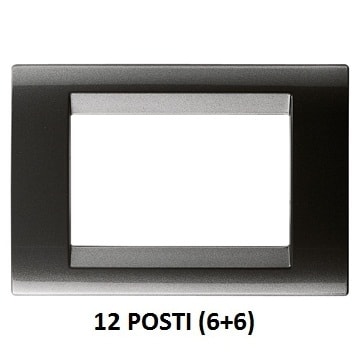 GEWISS - GEWGW32008 PLACCA 12M ARDESIA METALLIZZ.PLAYBUS