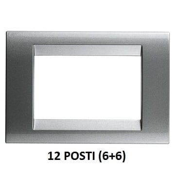 GEWISS - GEWGW32018 PLACCA 12M TITANIO METALLIZZ.PLAYBUS